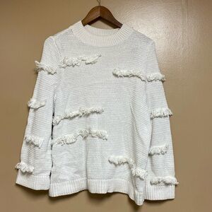 Textured White Loft Sweater